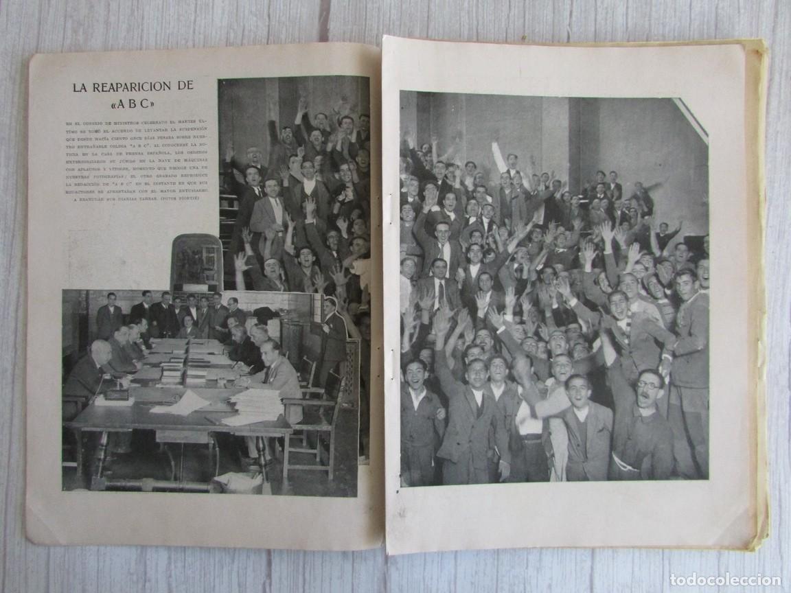 Coleccionismo de Revistas y Peri&oacute;dicos: RECORTE BLANCO Y NEGRO 2164 1932 REAPARICI&Oacute;N DEL PERI&Oacute;DICO ABC