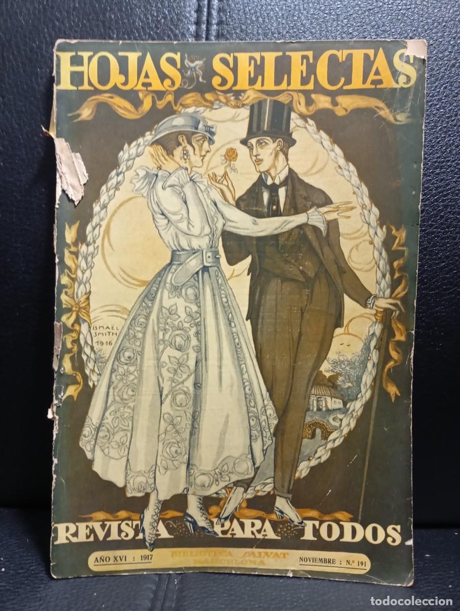 Coleccionismo de Revistas y Peri&oacute;dicos: HOJAS SELECTAS REVISTA MODERNISTA - N&ordm; 191 - REVISTA - 1917 - MUY ANTIGUA Y RARA - BIBLIOTECA SALVAT