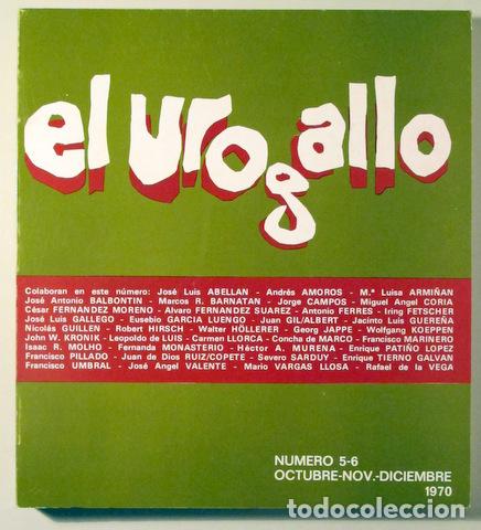 Coleccionismo de Revistas y Peri&oacute;dicos: (Valente, Vargas Llosa, Umbral, etc.) - EL UROGALLO. Revista literaria bimestral.. N&uacute;mero 5-6. Octub