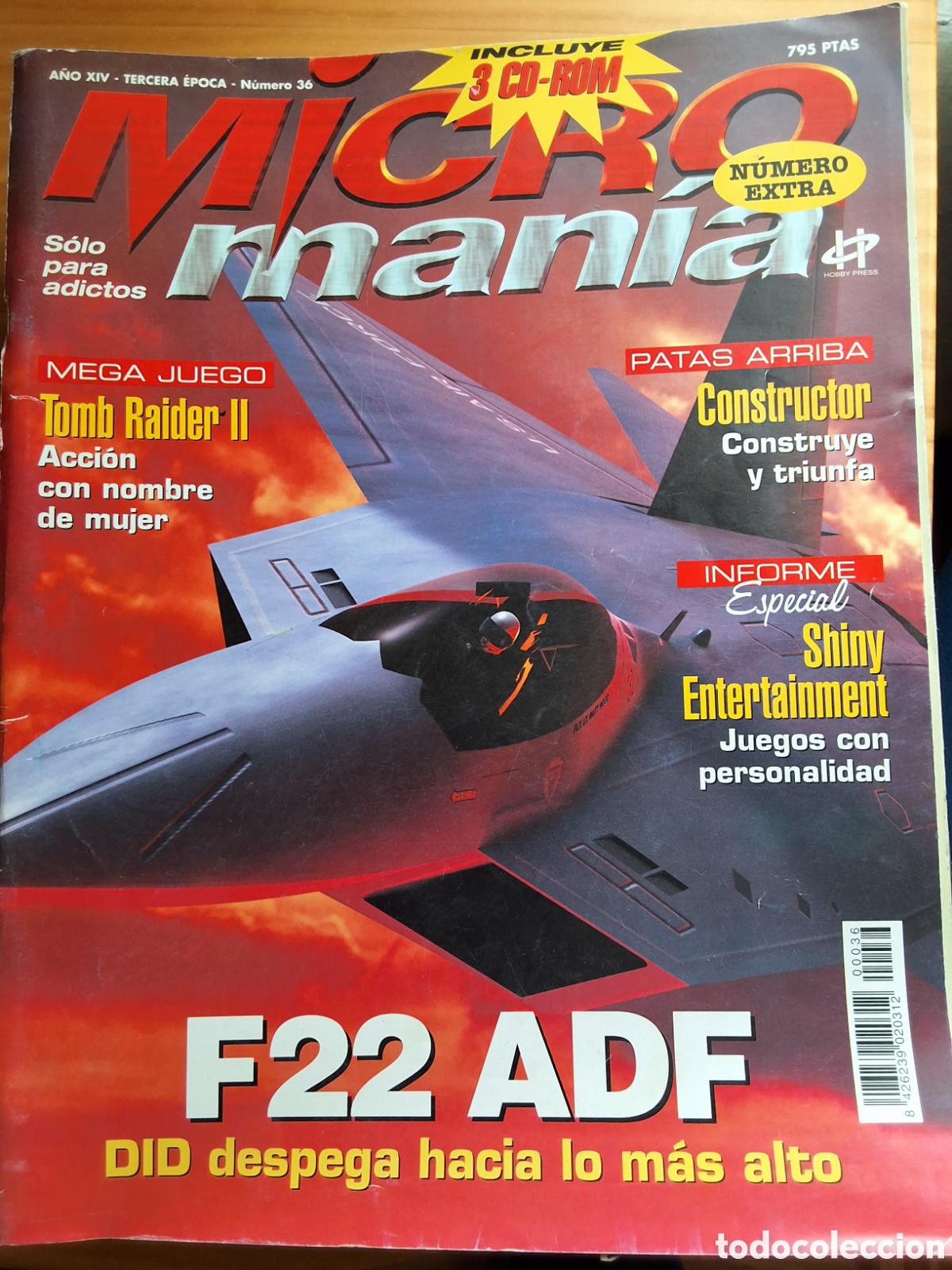 Coleccionismo de Revistas y Peri&oacute;dicos: Micromania tercera &eacute;poca revista juegos 36 a&ntilde;o 1998/1 F22 Adf