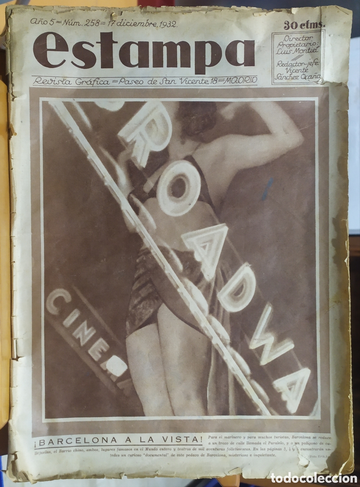 Coleccionismo de Revistas y Peri&oacute;dicos: Revista Estampa, a&ntilde;o 5 - N&uacute;n. 258 - 17 diciembre, 1932