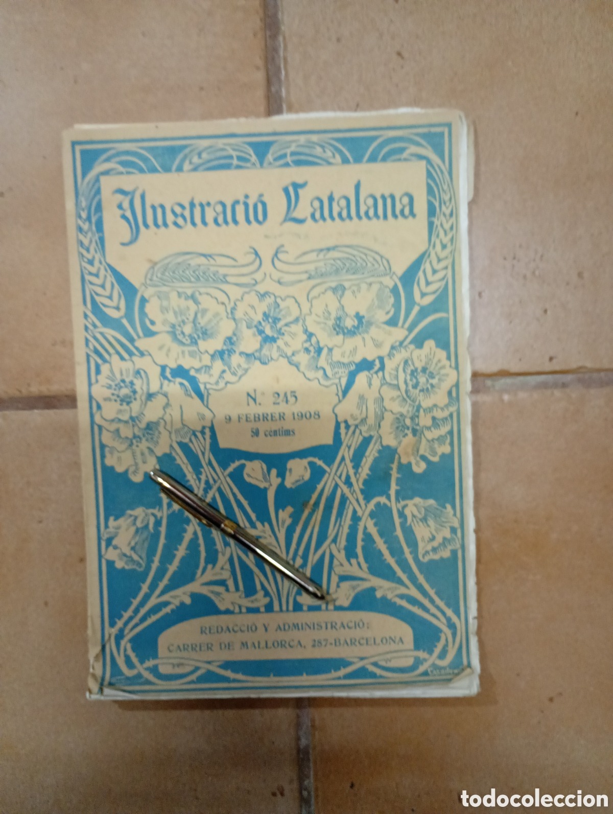 Coleccionismo de Revistas y Peri&oacute;dicos: VINTAGE ''ILUSTRACI&Oacute; CATALANA'' N&ordm; 245 BARCELONA 9 FEBRER 1908 COBERTA MODERNISTA DE CASADEMUNT