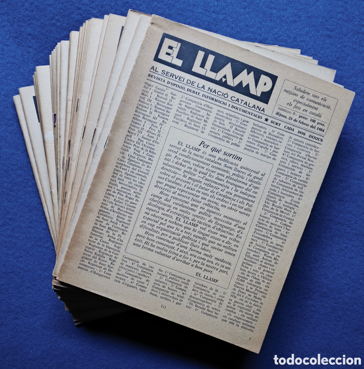 Coleccionismo de revistas y peri&oacute;dicos: CATALUNYA EL LLAMP REVISTA AL SERVEI DE LA NACI&Oacute; CATALANA LOT 1984 - 1986