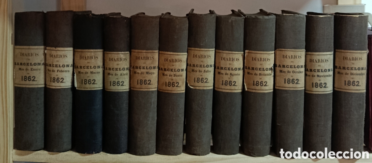 Coleccionismo de Revistas y Peri&oacute;dicos: Peri&oacute;dicos encuadernados anuales diarios de Barcelona 1862