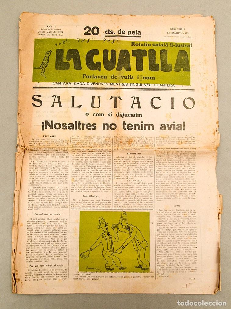 Coleccionismo de Revistas y Peri&oacute;dicos: LA GUATLLA - NUM. 1 - 1924 - ALCANTARA, FC BARCELONA