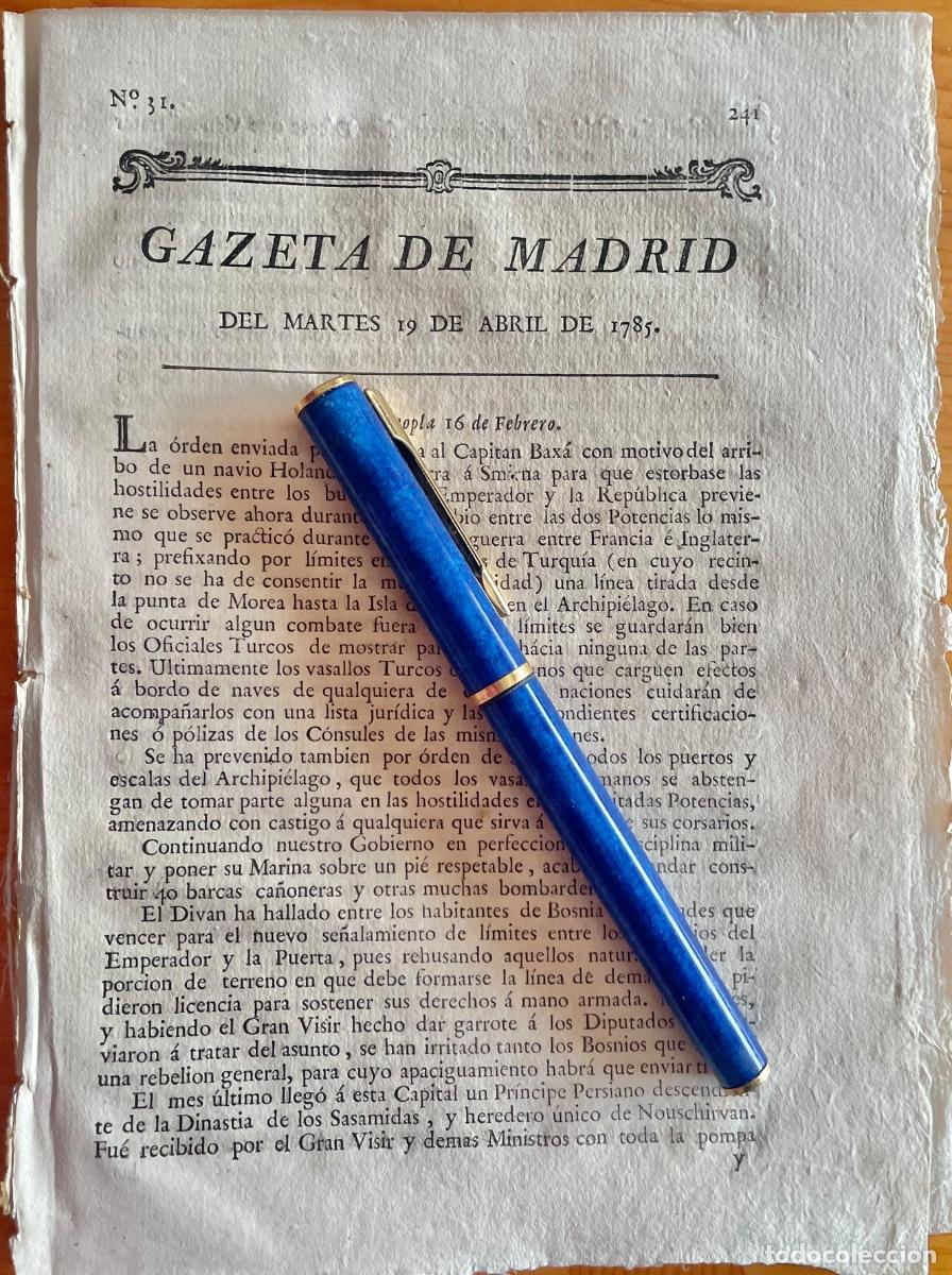 Collezionismo di Riviste e Giornali: GUADALAJARA- MADRID- CADIZ- GACETA - GAZETA MADRID- 1785