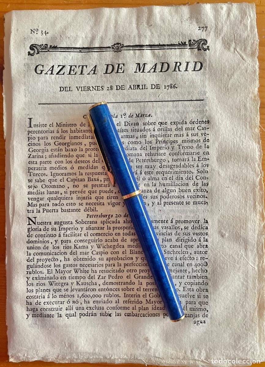 Collezionismo di Riviste e Giornali: JEREZ FRONTERA- MADRID- NOMBRAMIENTOS- GACETA - GAZETA MADRID- 1786