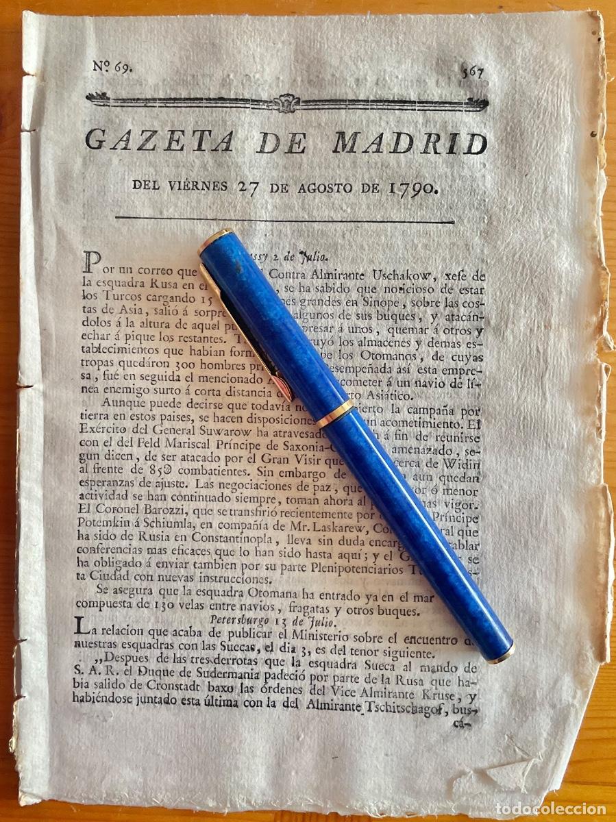 Sammeln von Zeitschriften und Zeitungen: OSUNA- SAN ILDEFONSO- VERA- MOJACAR- MADRID- GACETA- GAZETA MADRID- 1790