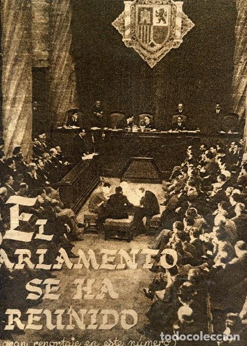 Coleccionismo de Revistas y Peri&oacute;dicos: ESTAMPA revista 9 octubre 1937 PARLAMENTO ESPA&Ntilde;OL en LONJA VALENCIA
