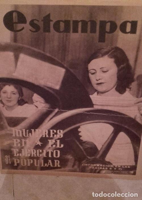 Coleccionismo de Revistas y Peri&oacute;dicos: ESTAMPA revista guerra 20 enero 1937 n&ordm; 471 MUJERES EN EL EJERCITO POPULAR