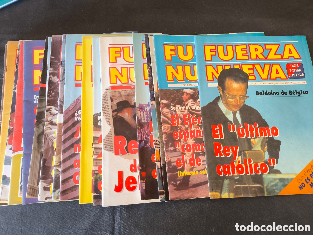 Coleccionismo de Revistas y Peri&oacute;dicos: Lote 20 Revistas FUERZA NUEVA (1.081 al 1.100) COMPLETO - Especial Monarqu&iacute;a y Balduino