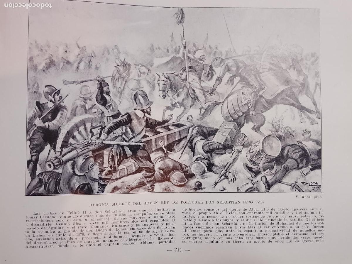 Sammeln von Zeitschriften und Zeitungen: hoja libro 1909 - REPRESENTACION DE : MUERTE DEL REY DON SEBASTIAN DE PORTUGAL EN EL A&Ntilde;O 1578
