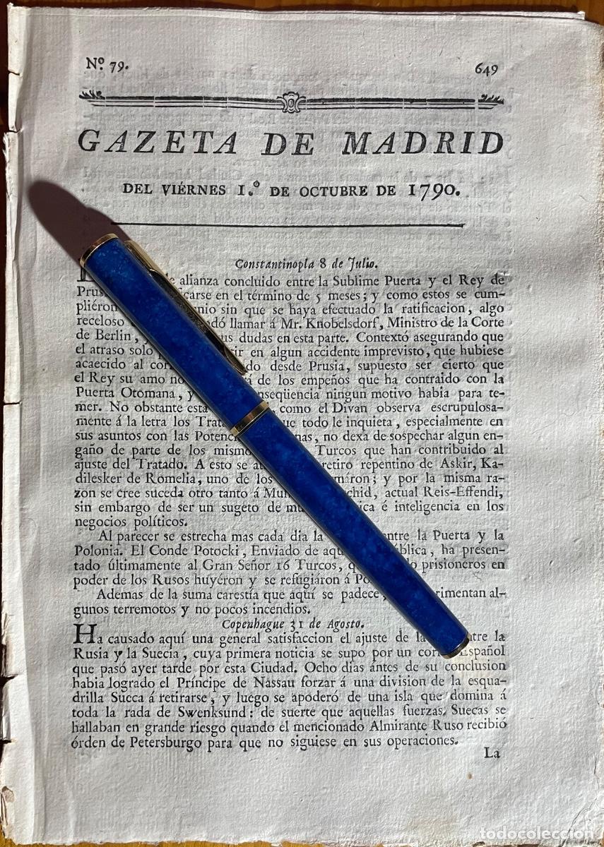 Sammeln von Zeitschriften und Zeitungen: CARAVACA- MURCIA- CADIZ- MADRID- GACETA- GAZETA DE MADRID- 1790
