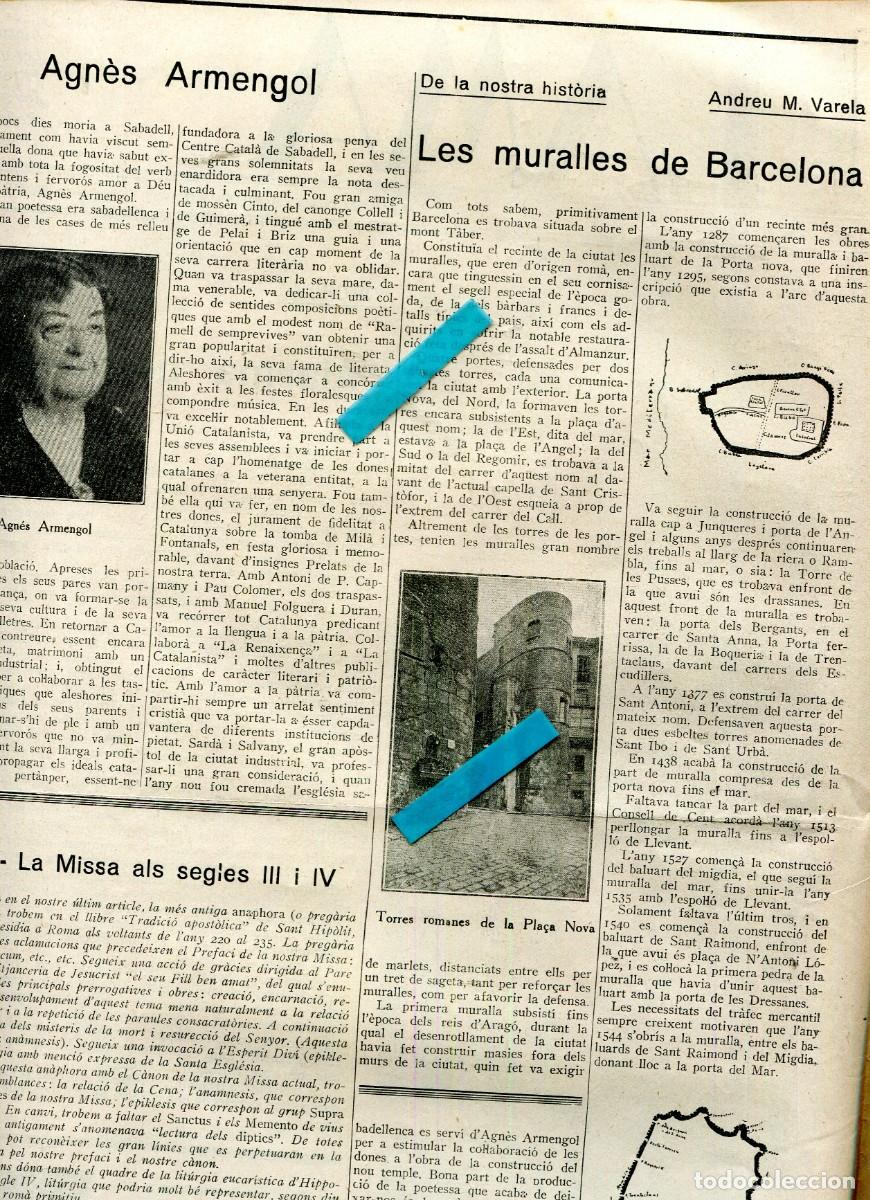 Collezionismo di Riviste e Giornali: DIARI ANY 1934 AGNES ARMENGOL URBANISME MURALLES DE BARCELONA HITLER CONTRA ELS CATOLICS