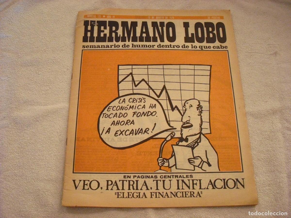 Collection Magazines and Newspapers: HERMANO LOBO N. 172 , SEMANARIO DE HUMOR DENTRO DE LO QUE CABE .AGOSTO 1975