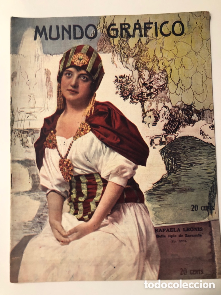 Coleccionismo de Revistas y Peri&oacute;dicos: Revista mundo gr&aacute;fico 1915 tiple zarzuela Rafaela leonis regatas en Santander fiesta mayor Sabadell