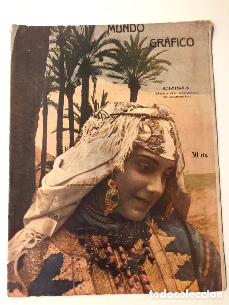 Coleccionismo de Revistas y Peri&oacute;dicos: Revista mundo gr&aacute;fico 1918 Crisia mora de alc&aacute;zar lucia goergi incendio palacio de la granja