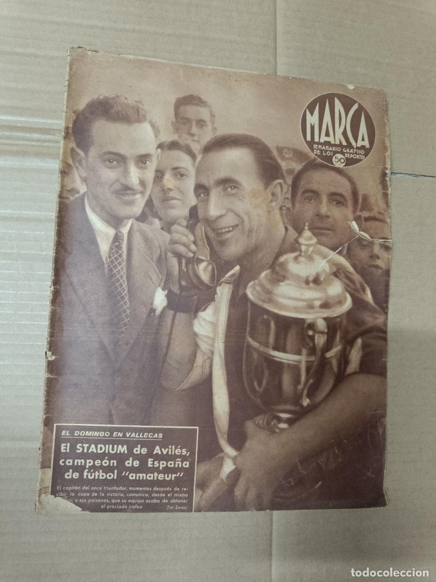 Collectionnisme de Revues et Journaux: ANTIGUA REVISTA MARCA, 1940, SEMANARIO GRAFICO DE DEPORTES, AVILES, SEGUNDA GUERRA MUNDIAL - P6