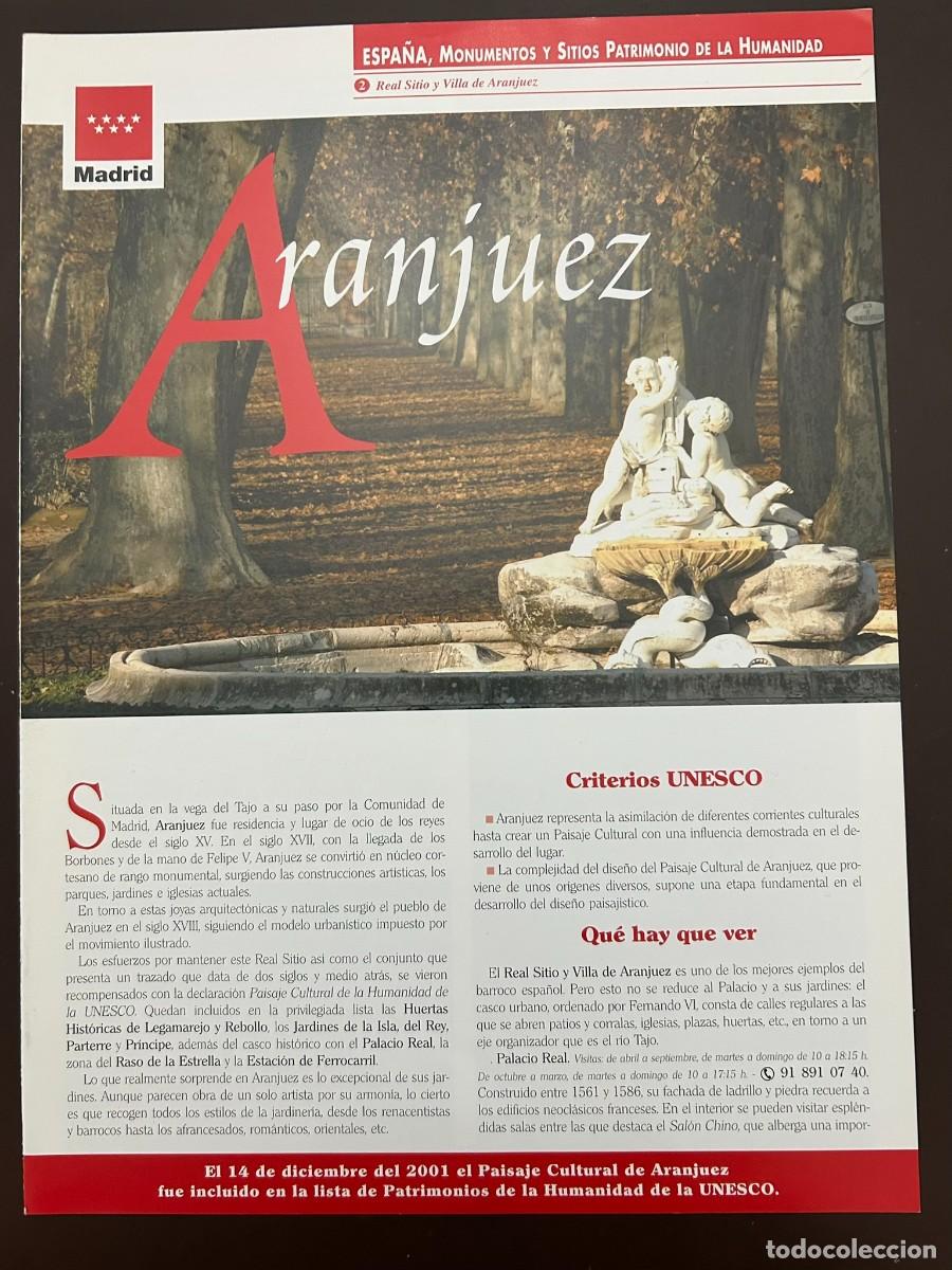 Collezionismo di Riviste e Giornali: ARANJUEZ #2 PATRIMONIO DE LA HUMANIDAD - SUPLEMENTO COLECCIONABLE DE EDITUR 2002