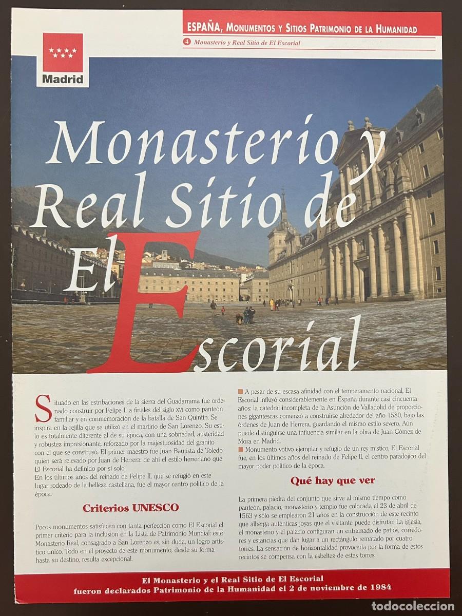 Collectionnisme de Revues et Journaux: MONASTERIO DE EL ESCORIAL #4 PATRIMONIO DE LA HUMANIDAD - SUPLEMENTO COLECCIONABLE DE EDITUR 2002