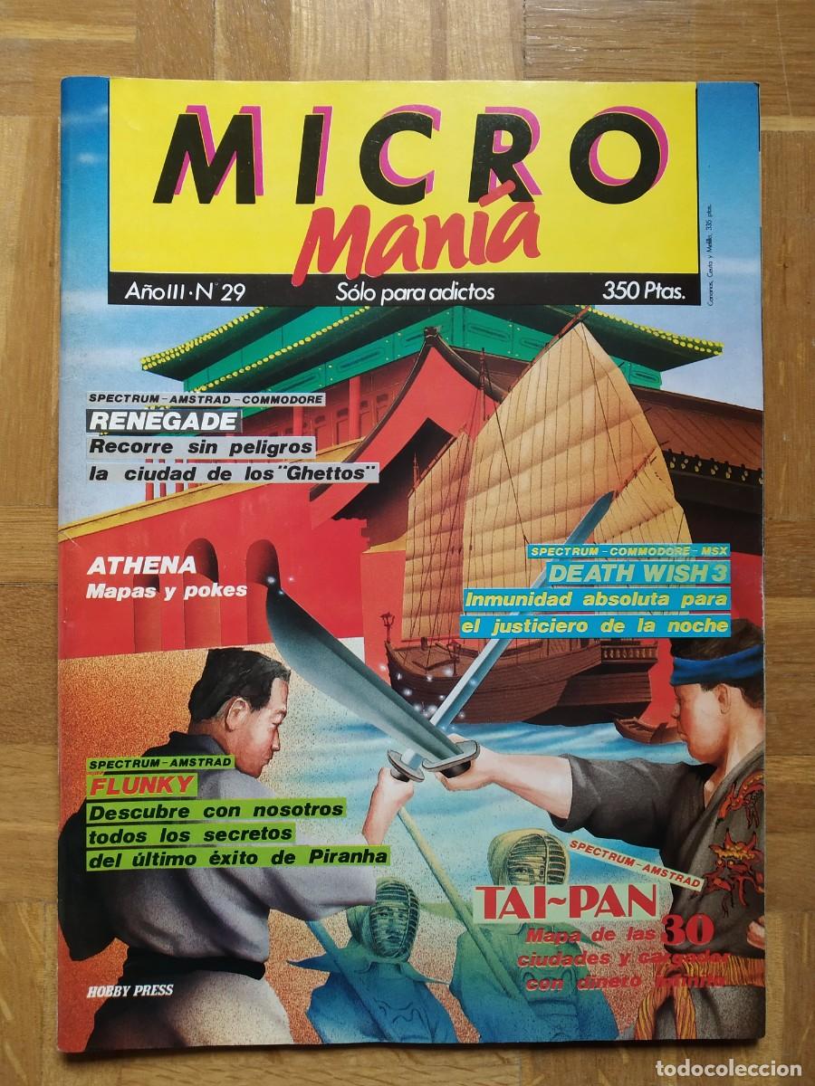 Coleccionismo de Revistas y Peri&oacute;dicos: REVISTA MICROMANIA MICRO MANIA N&ordm; 29 1&ordf; EPOCA SPECTRUM AMSTRAD COMMODORE RENEGADE + P&Oacute;STER