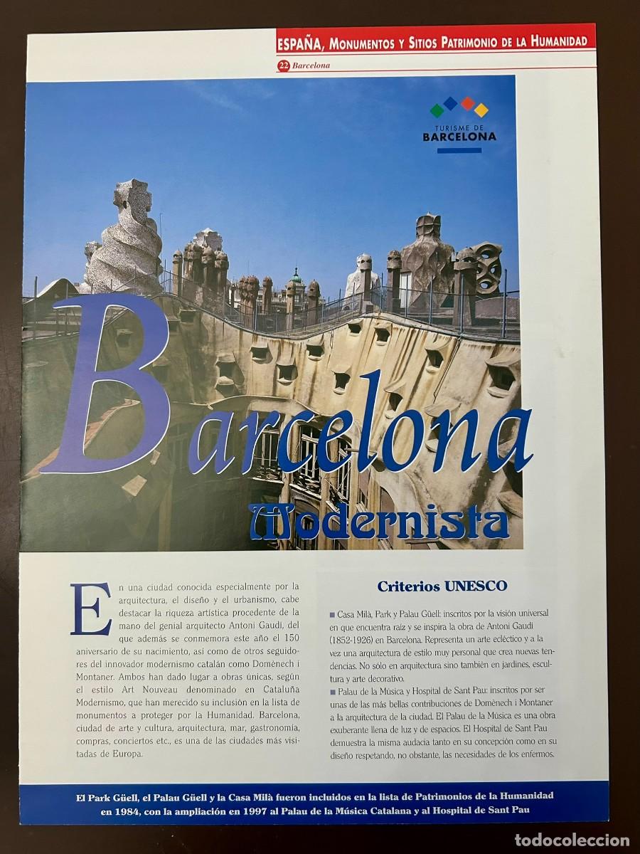 Collection Magazines and Newspapers: BARCELONA MODERNISTA #22 PATRIMONIO DE LA HUMANIDAD - SUPLEMENTO COLECCIONABLE DE EDITUR 2002