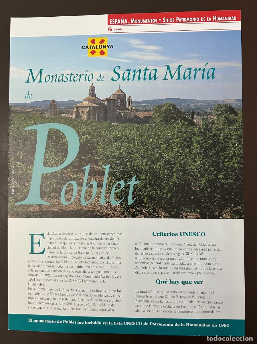 Collection Magazines and Newspapers: MONASTERIO DE POBLET #27 PATRIMONIO DE LA HUMANIDAD - SUPLEMENTO COLECCIONABLE DE EDITUR 2003