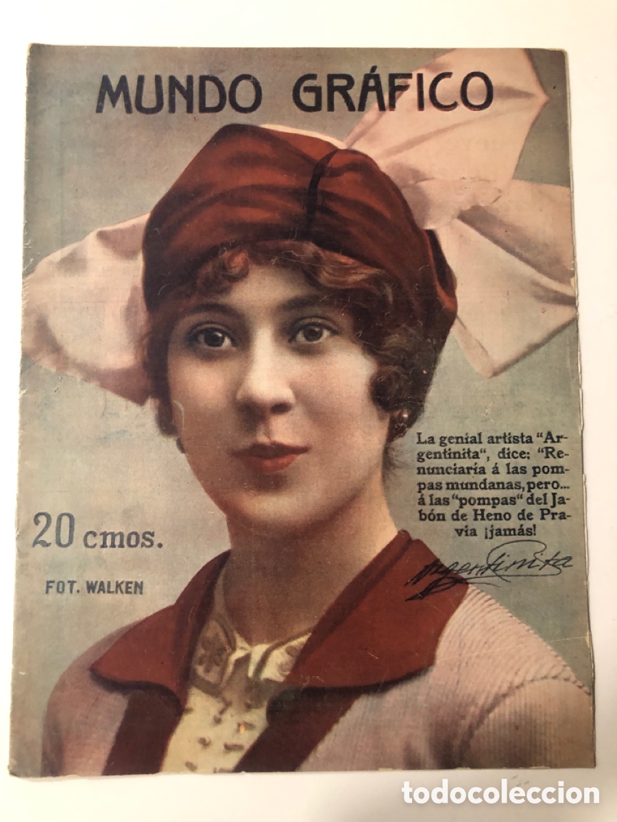 Coleccionismo de Revistas y Peri&oacute;dicos: Revista mundo gr&aacute;fico 1916 encarnacion L&oacute;pez la argentinita parque zool&oacute;gico del retiro belmonte