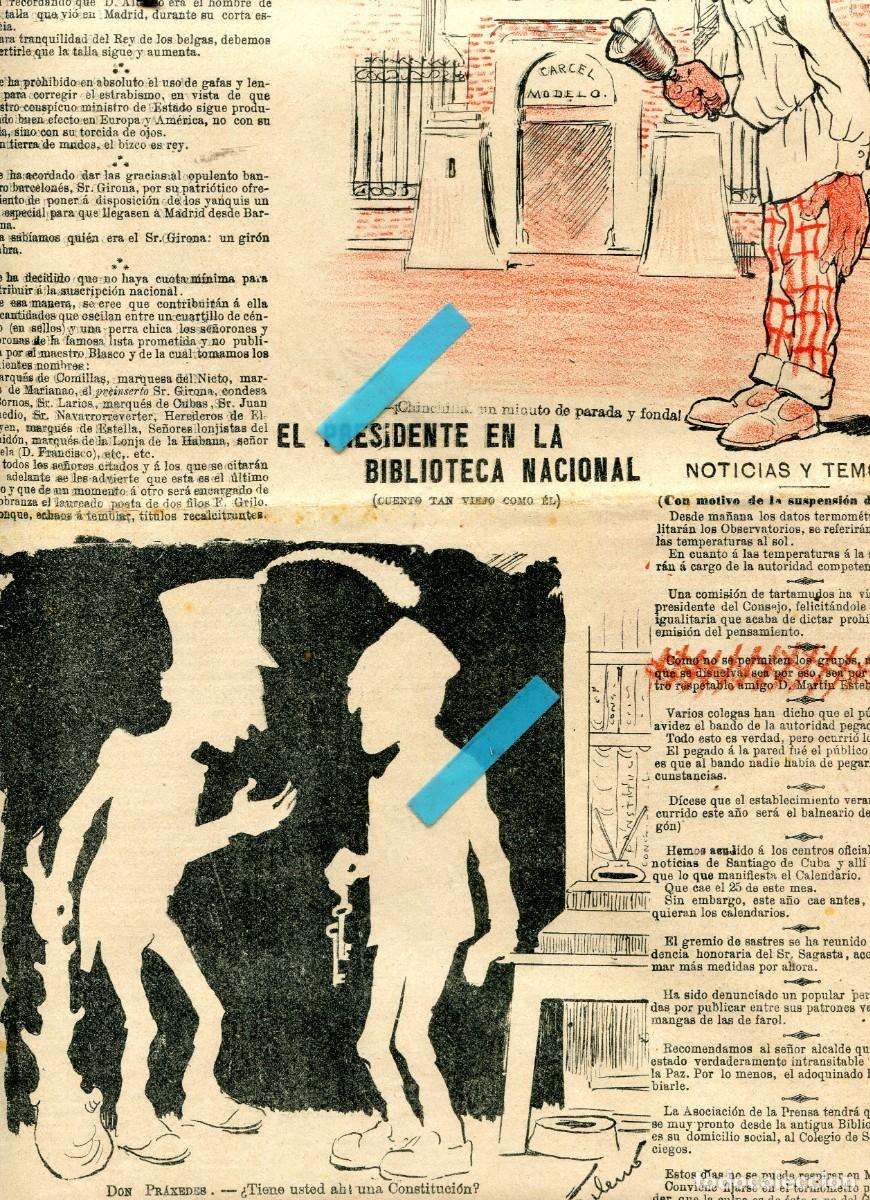 Coleccionismo de Revistas y Peri&oacute;dicos: REVISTA A&Ntilde;O 1898 DIBUJOS SATIRICOS DE LOS MINISTROS DEL GOBIERNO DE ESPA&Ntilde;A PRAXEDES MATEO SAGASTA