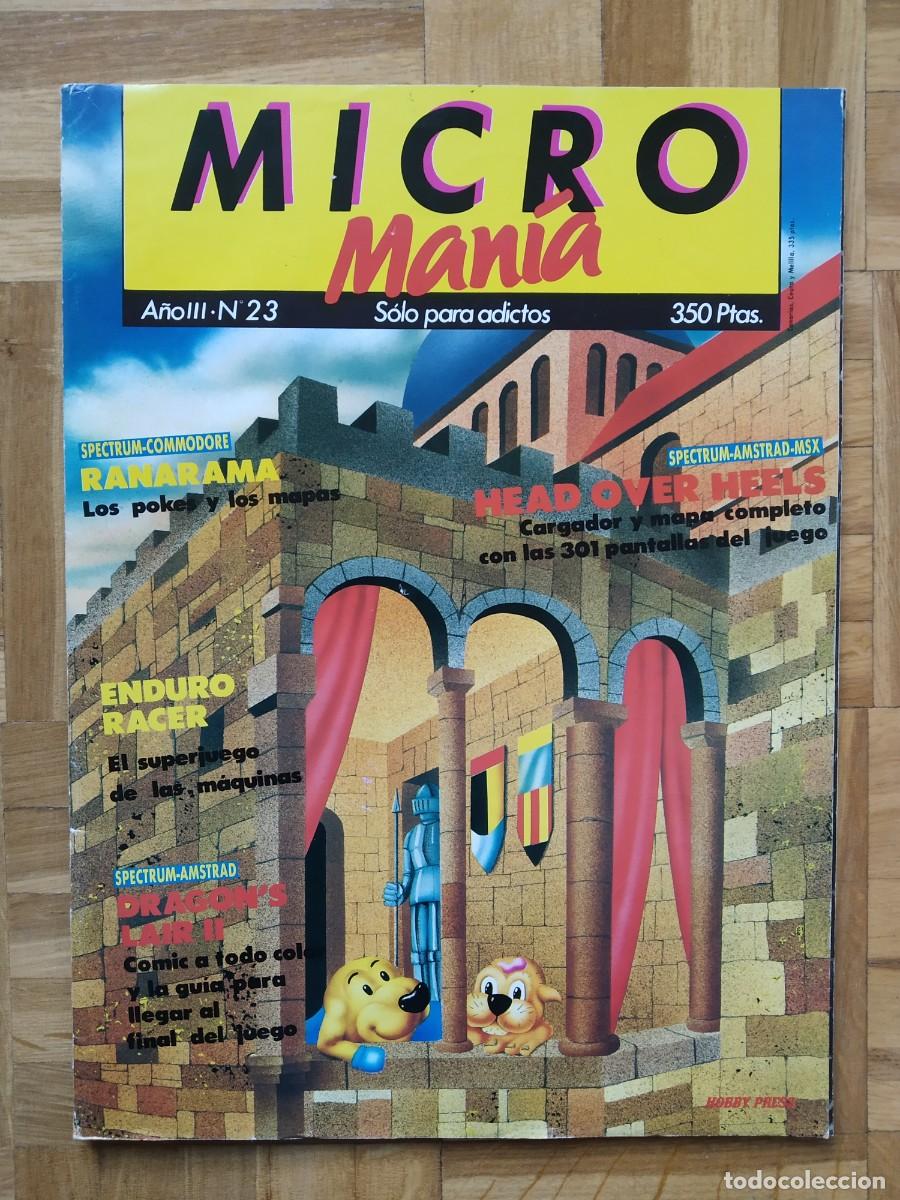 Coleccionismo de Revistas y Peri&oacute;dicos: REVISTA MICRO MANIA MICROMANIA N&ordm; 23 PRIMERA EPOCA AMSTRAD SPECTRUM COMMODORE MSX DRAGON LAIR II