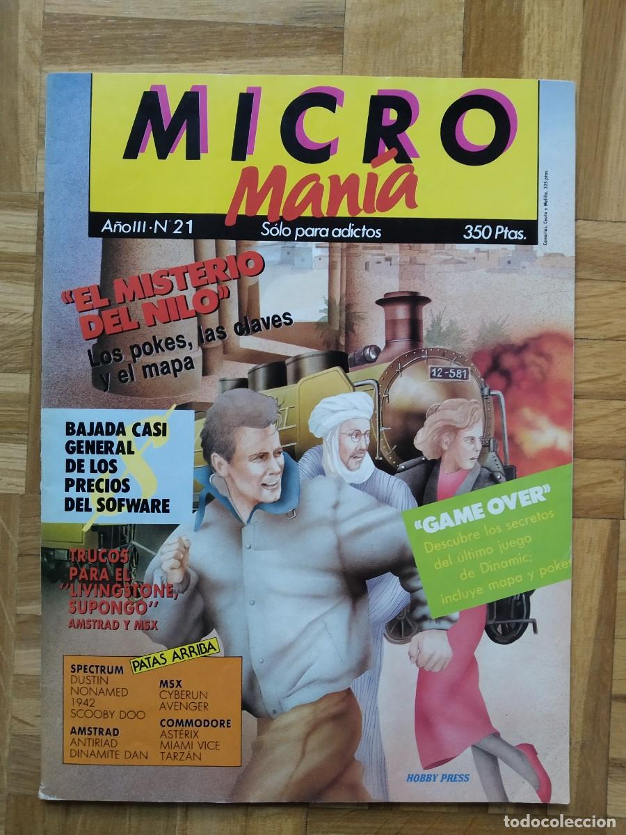 Coleccionismo de Revistas y Peri&oacute;dicos: REVISTA MICRO MANIA MICROMANIA N&ordm; 21 AMSTRAD SPECTRUM COMMODORE MSX EL MISTERIO NILO ASTERIX