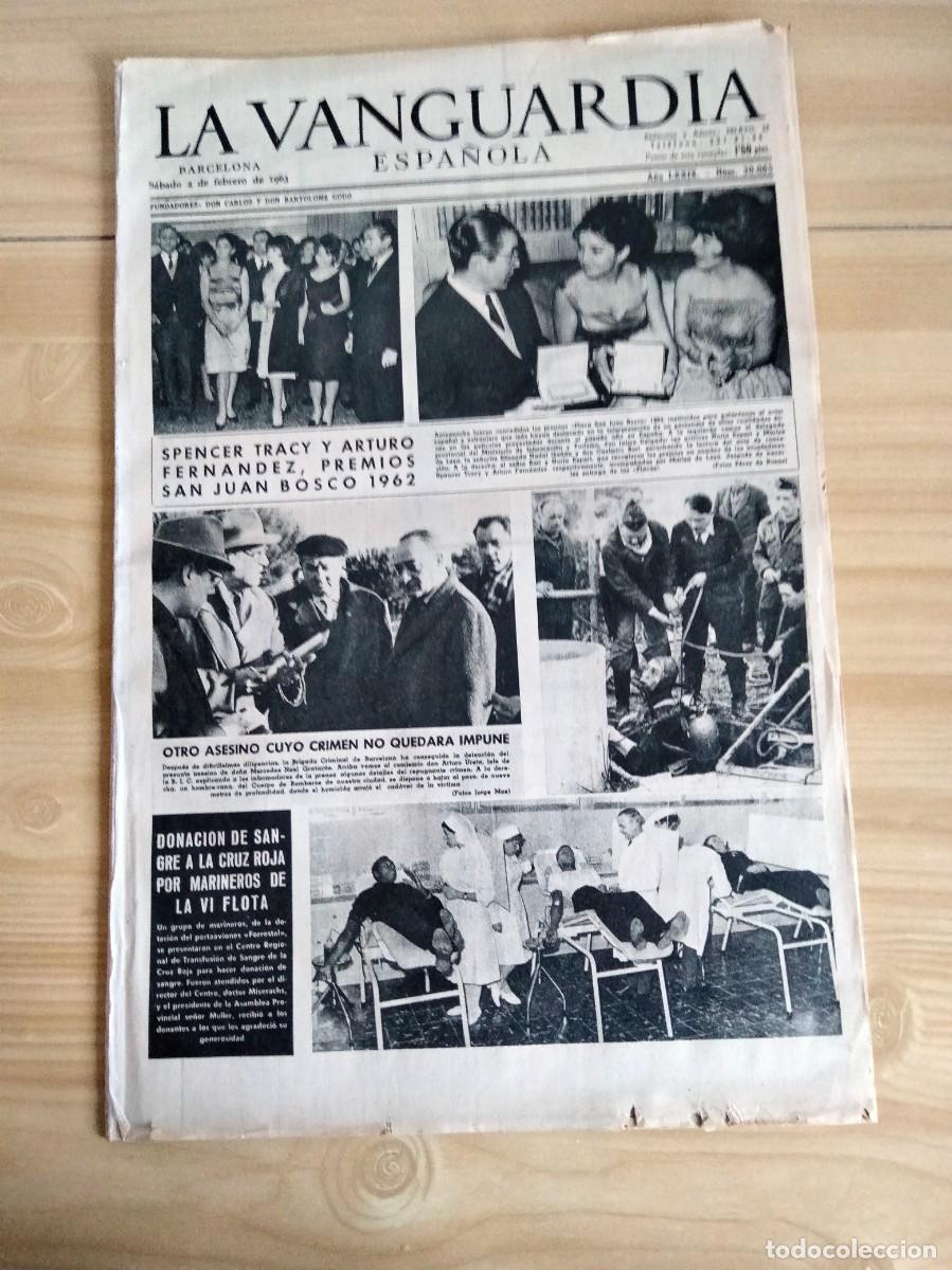 Coleccionismo de revistas y peri&oacute;dicos: DIARIO LA VANGUARDIA ESPA&Ntilde;OLA 2 DE FEBRERO 1963