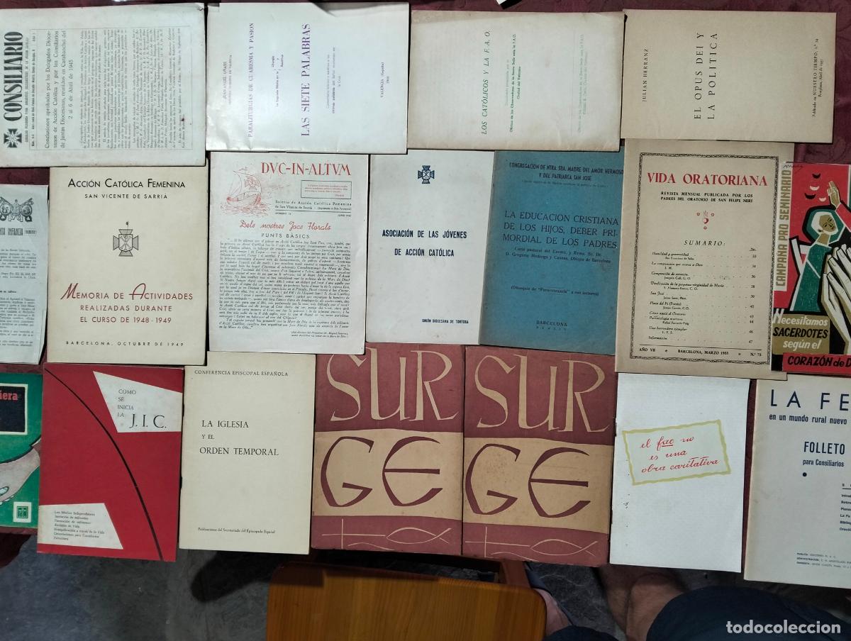 Collection Magazines and Newspapers: Lote revistas religiosas antiguas folletos la fe vida oratoria opus dei consiliario acci&oacute;n cat&oacute;lica
