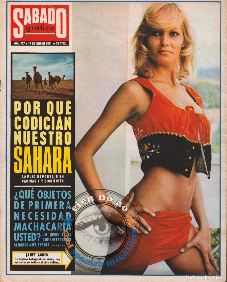 Coleccionismo de revistas y peri&oacute;dicos: SABADO GRAFICO # 737, 1971 ~ Janet AGREN ~ Especial viaje a Marruecos AUSTIN 1300 LEYLAND AUTHI
