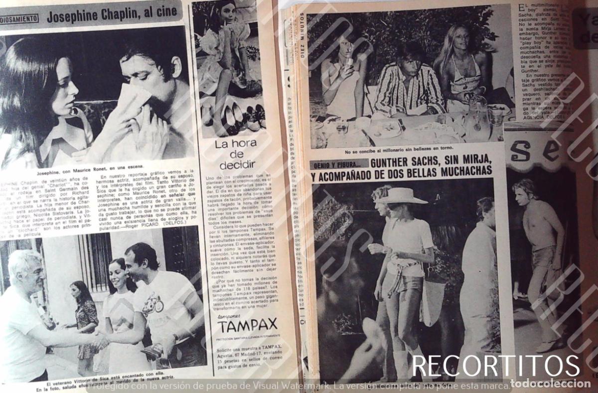 Coleccionismo de Revistas y Peri&oacute;dicos: JOSEPHINE CHAPLIN TAMPAX GUNTHER SACHS SIN MIRJA