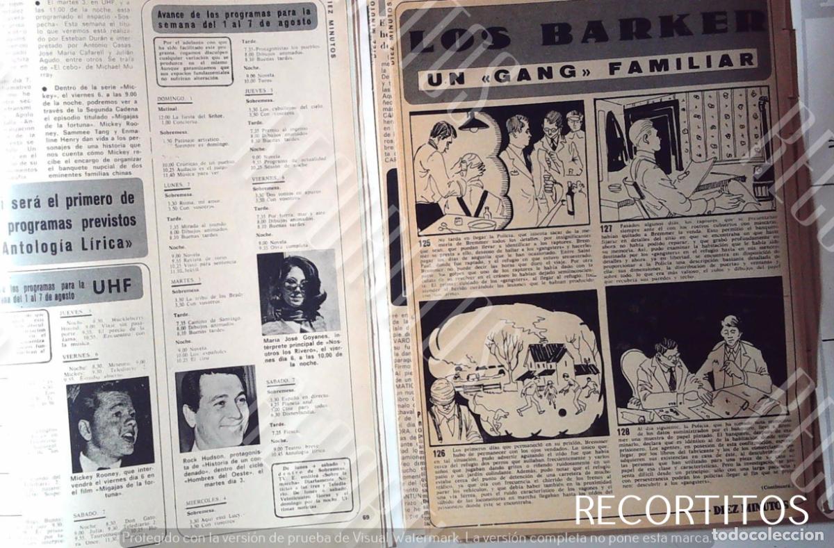 Coleccionismo de Revistas y Peri&oacute;dicos: LOS BARKER UN GANG FAMILIAR MARIA JOSE GOYANES ROCK HUDSON MICKEY ROONEY