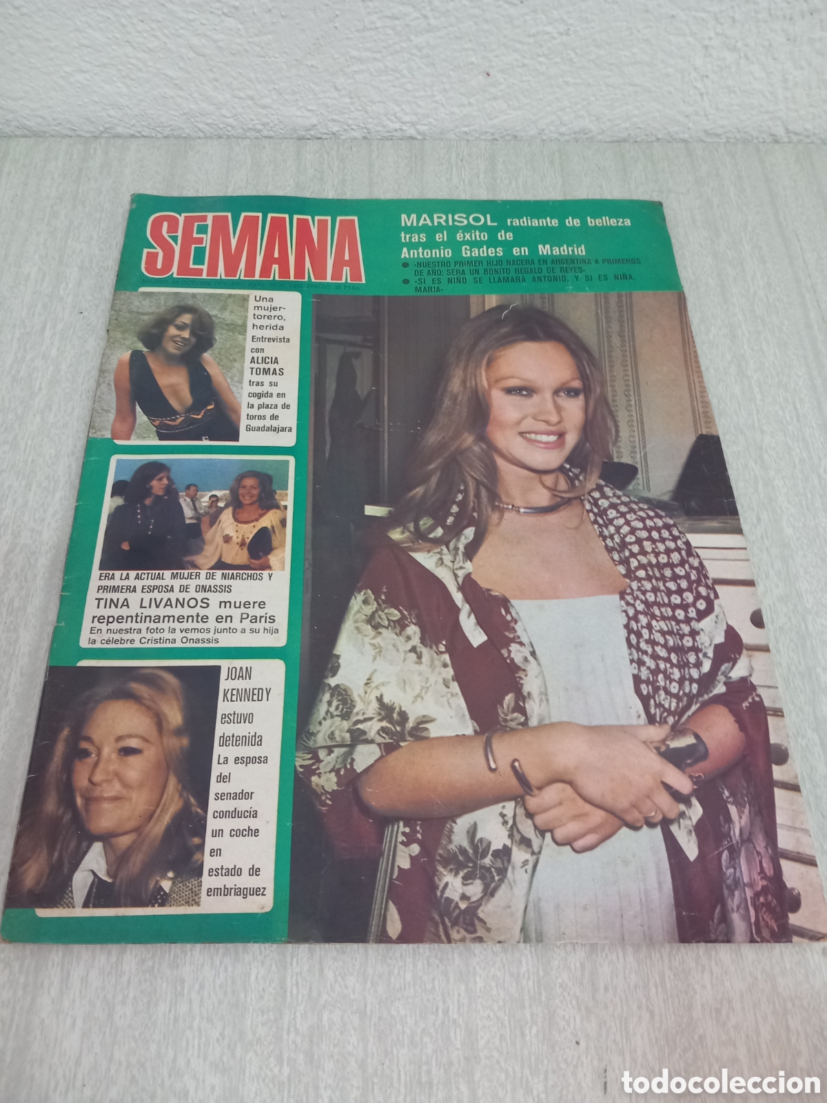 Coleccionismo de Revistas y Peri&oacute;dicos: MARISOL PORTADA Y REPORTAJE REVISTA SEMANA A&Ntilde;O 1974 COMPLETA Y MUCHISIMO MAS