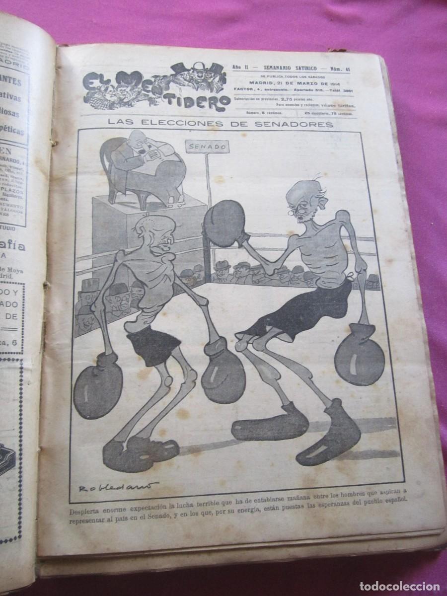 Coleccionismo de Revistas y Peri&oacute;dicos: SEMANARIO SATIRICO POLITICO EL MENTIDERO, DEL 50 AL 102 A&Ntilde;O 1914 L1B2 6