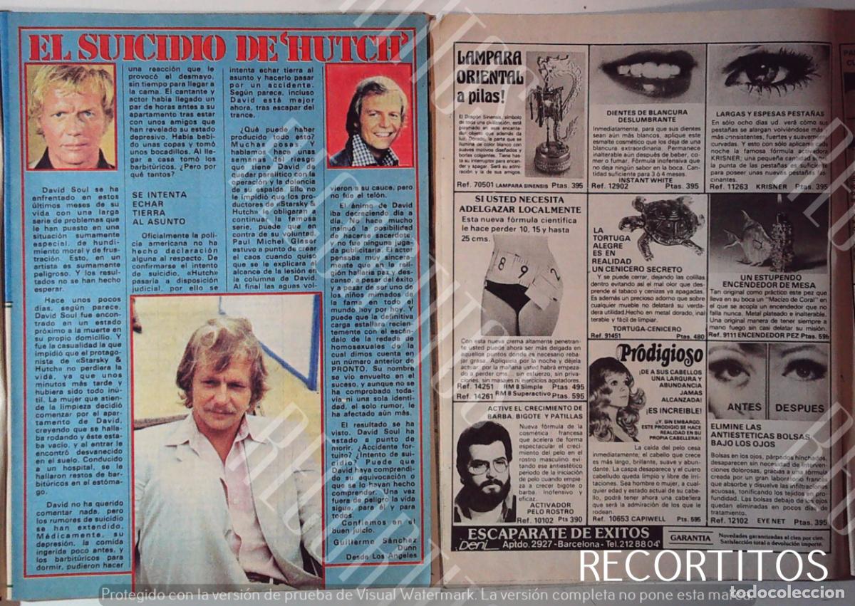 Coleccionismo de Revistas y Peri&oacute;dicos: RECORTE DAVID SOUL STARSKY Y HUTCH