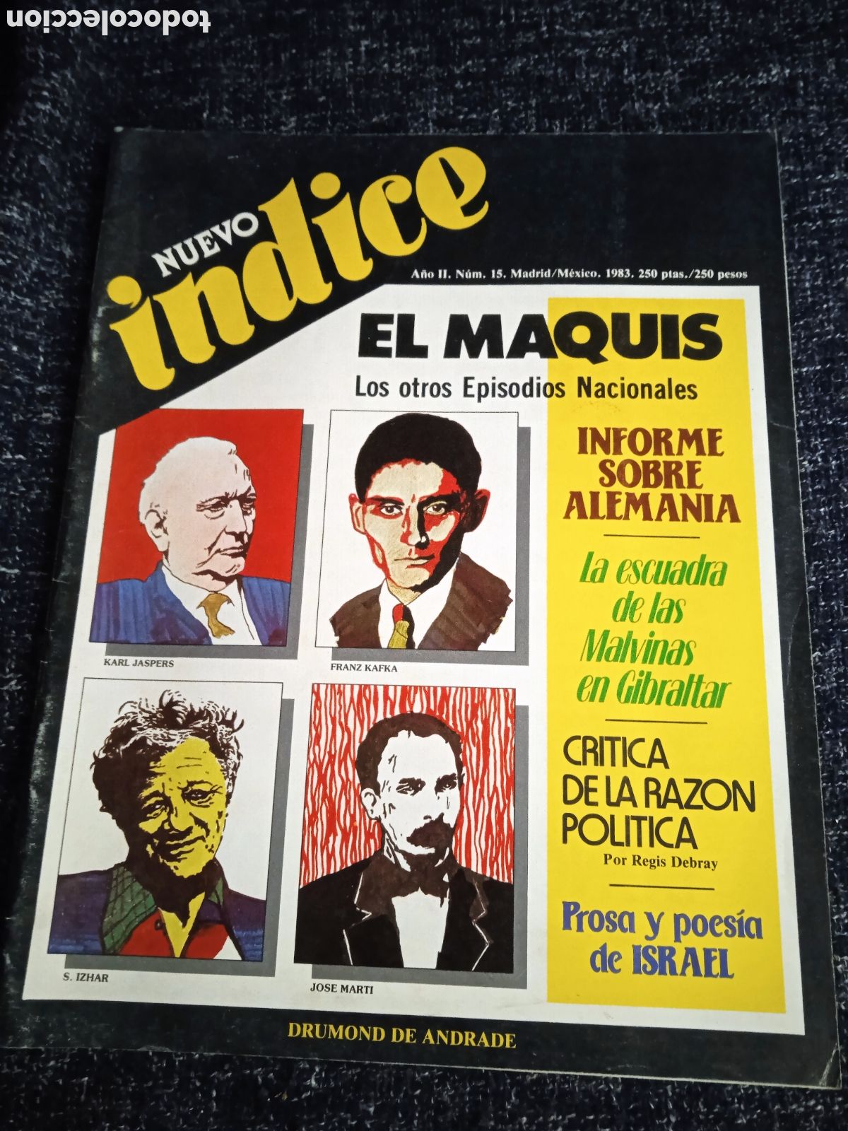 Coleccionismo de Revistas y Peri&oacute;dicos: REVISTA NUEVO INDICE N&ordm; 15 - 1983 EL MAQUIS LOS OTROS EPISODIOS NACIONALES