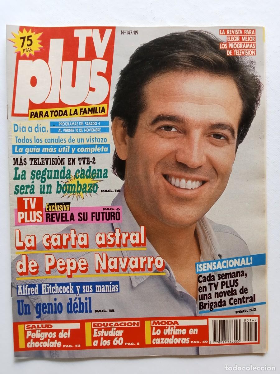 Coleccionismo de Revistas y Peri&oacute;dicos: Revista TV PLUS N&ordm; 147 1989 PEPE NAVARRO Alfred Hitchcock CARY GRANT Juan Pardo GLENN FORD