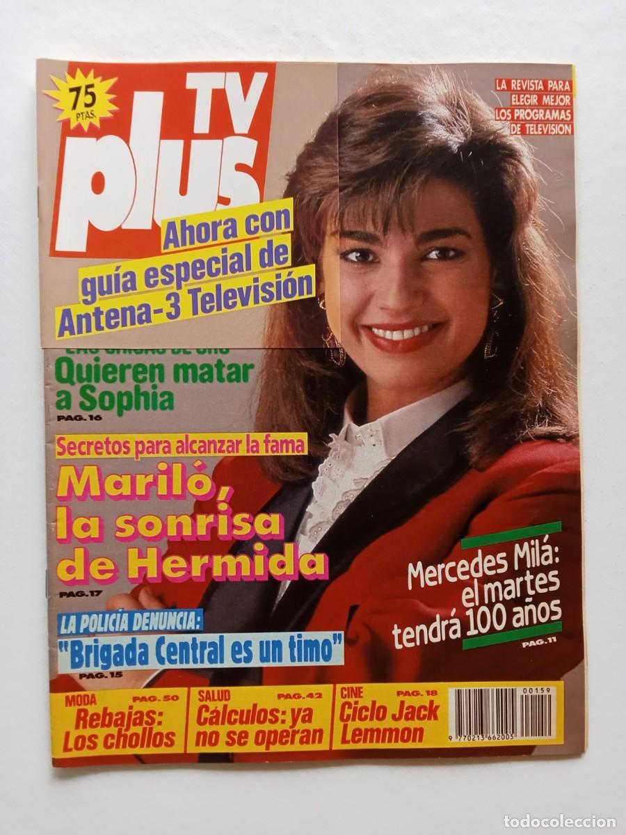 Coleccionismo de revistas y peri&oacute;dicos: Revista TV PLUS N&ordm; 159 1990 MERCEDES MIL&Aacute; Los Secretos MARIL&Oacute; MONTERO Richard Chamberlain