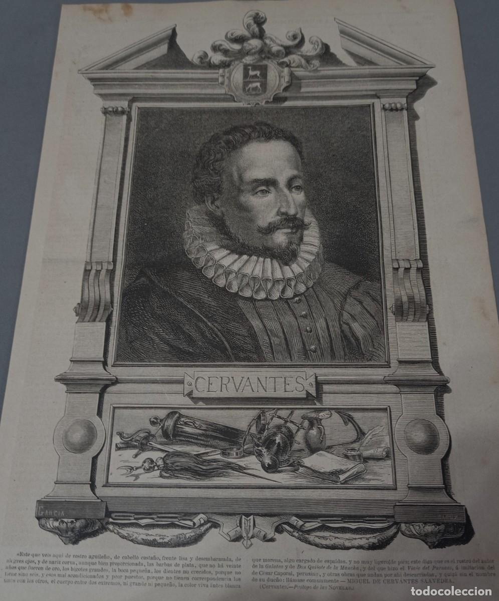 Coleccionismo de Revistas y Peri&oacute;dicos: MIGUEL DE CERVANTES - SEIS HOJAS PUBLICACI&Oacute;N CIRCA 1900