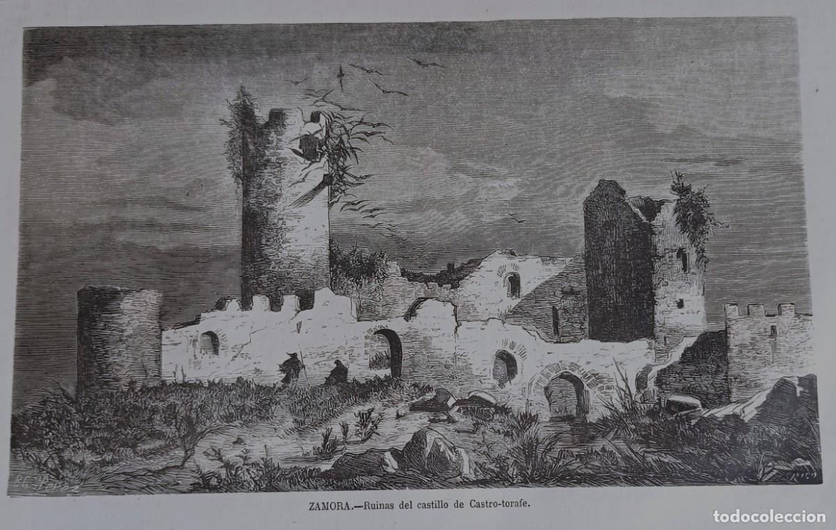Colecionismo de Revistas e Jornais: ZAMORA - VILLA Y FORTALEZA DE CASTROTORAFE - UNA HOJA PUBLI CIRCA 1900