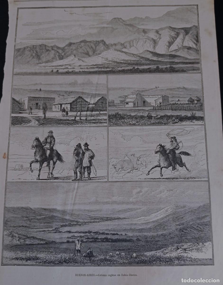 Collection Magazines and Newspapers: COLONIA INGLESA EN BAH&Iacute;A BLANCA - UNA HOJA PUBLI CIRCA 1900