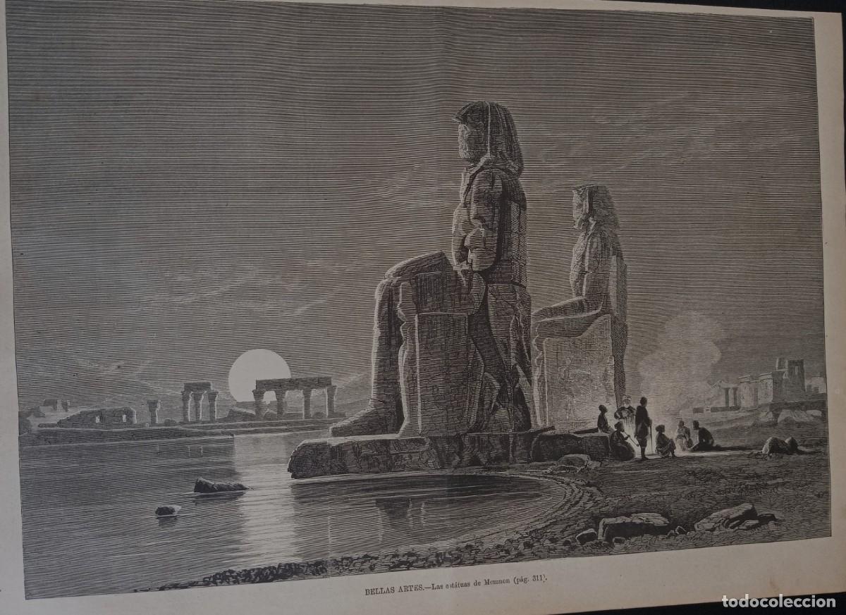 Colecionismo de Revistas e Jornais: LAS ESTATUAS DE MEMNON - UNA HOJA PUBLICACI&Oacute;N CIRCA 1900