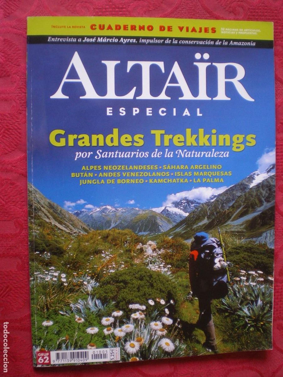 Collezionismo di Riviste e Giornali: GRANDES TREKKINGS. ALPES, S&Aacute;HARA, BUT&Aacute;N, ISLAS MARQUESAS, BORNEO, LA PALMA...ESPECIAL ALTA&Iuml;R.