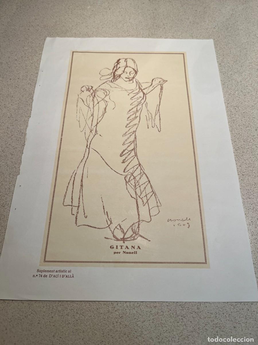 Sammeln von Zeitschriften und Zeitungen: ISIDRE NONELL -GITANA - SUPLEMENT ARTISTIC AL n&ordm; 74 D' Aci i D' Alla. 1924