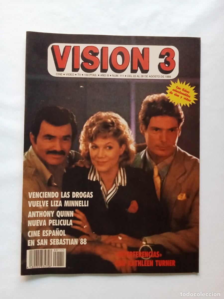 Colecionismo de Revistas e Jornais: Revista V3 VISION 3 N&ordm; 111 1988 LIZA MINNELLI Anthony Quinn KATHELEEN TURNER Burt Reynolds