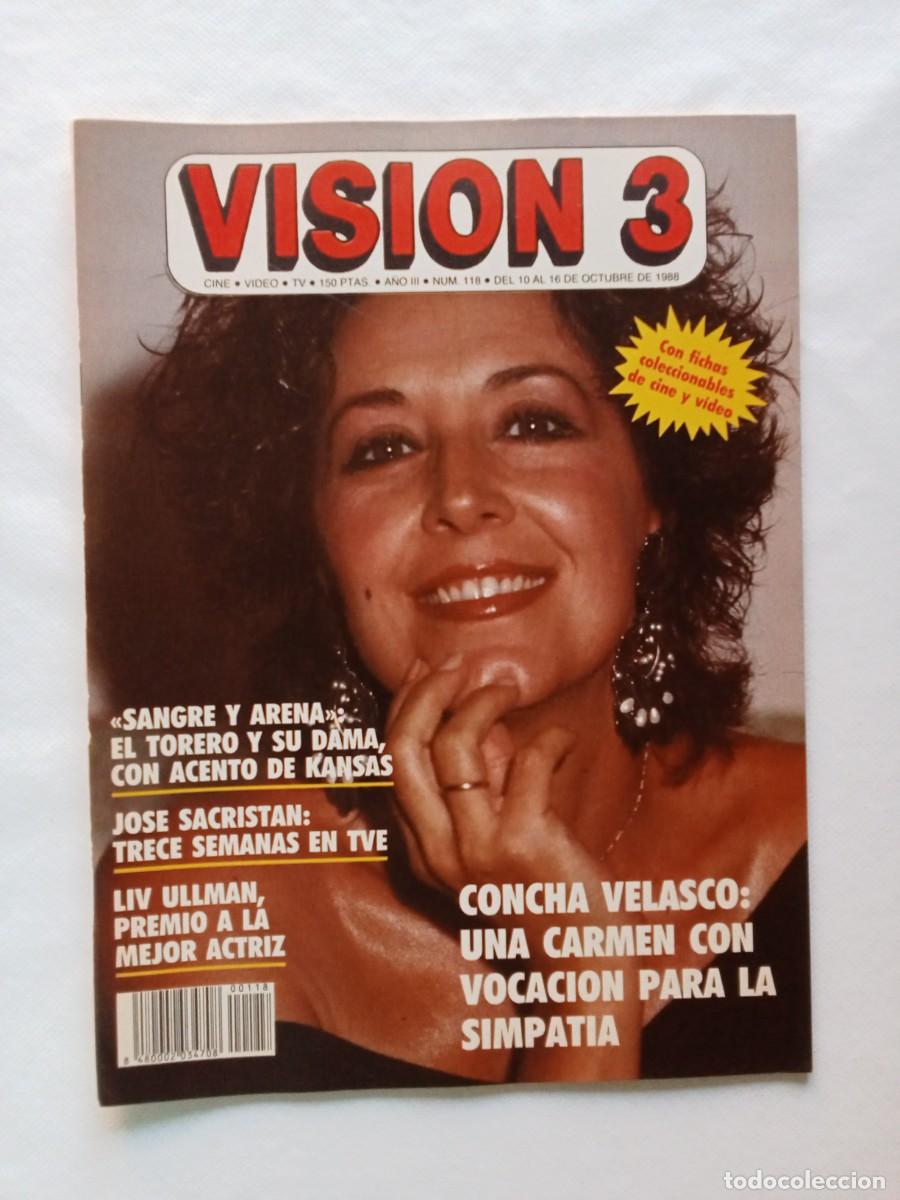 Collection Magazines and Newspapers: Revista V3 VISION 3 N&ordm; 118 1988 JOS&Eacute; SACRIST&Aacute;N Concha Velasco LIV ULLMAN Sharon Stone CHRIS RYDELL